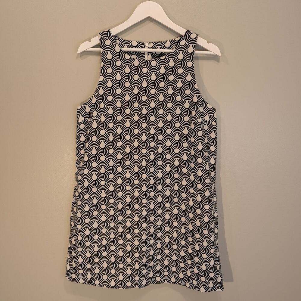 Alice + Olivia Mini Dress Geo Mod Retro Print Chic Classic - Size MMedium